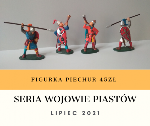 Figurki piesze wojowie Piastów