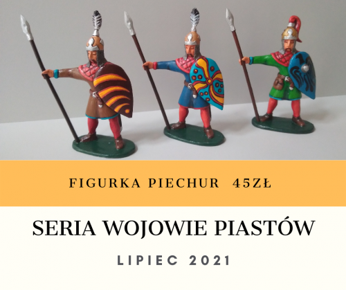 Figurki piesze wojowie Piastów